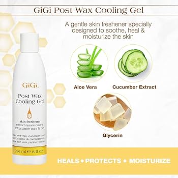 Gel refrescante post encerado, tratamiento calmante después de la cera, ambientador e hidratante de la piel, 8 onzas líquidas