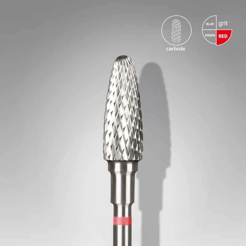 Fresa de metal duro «maiz», rojo, diámetro 5 mm / superficie de trabajo 13 mm