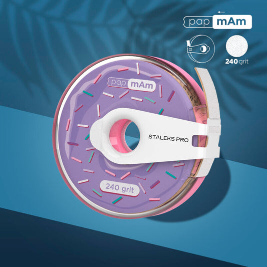 Repuesto papmAm EXPERT en rollo en un estuche-dona de plástico STALEKS PRO EXPERT, grano 240