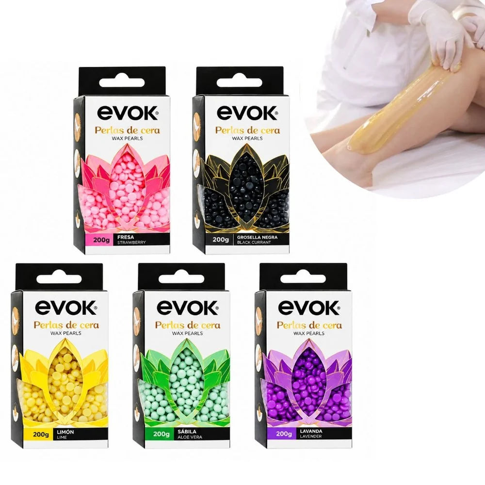 CERA PARA DEPILAR EN PERLAS PARA PIEL SENSIBLE EVOK