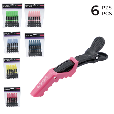 EVOK Pinzas dientes de cocodrilo para cabello