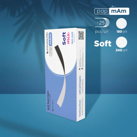 Abrasivos desechables blandas de doble cara papmAm Mix para la lima recta grano 180/240