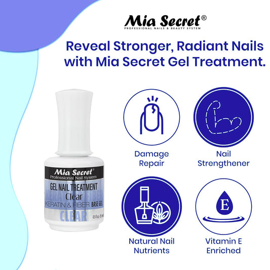 Mia Secret Tratamiento de uñas en gel CLEAR KERATIN Base Gel