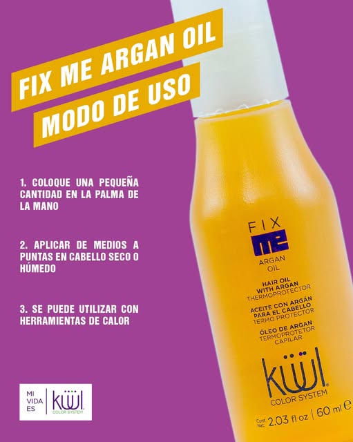 Gotas para el cabello de Kuul Fix me argán oil 60 ML