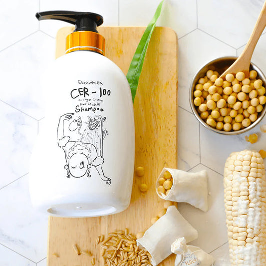 ELIZAVECCA - CER-100 Champú Hidratante con Recubrimiento de Colágeno A+ para Cabello 500 ML  Champú Hidratante