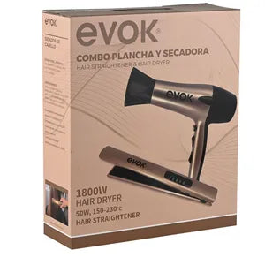 SECADORA DE CABELLO PROFESIONAL DE ALTA EFICIENCIA Y FLUJO TÉRMICO BALANCEADO EVOK SUAVE Y SIN FRIZZ
