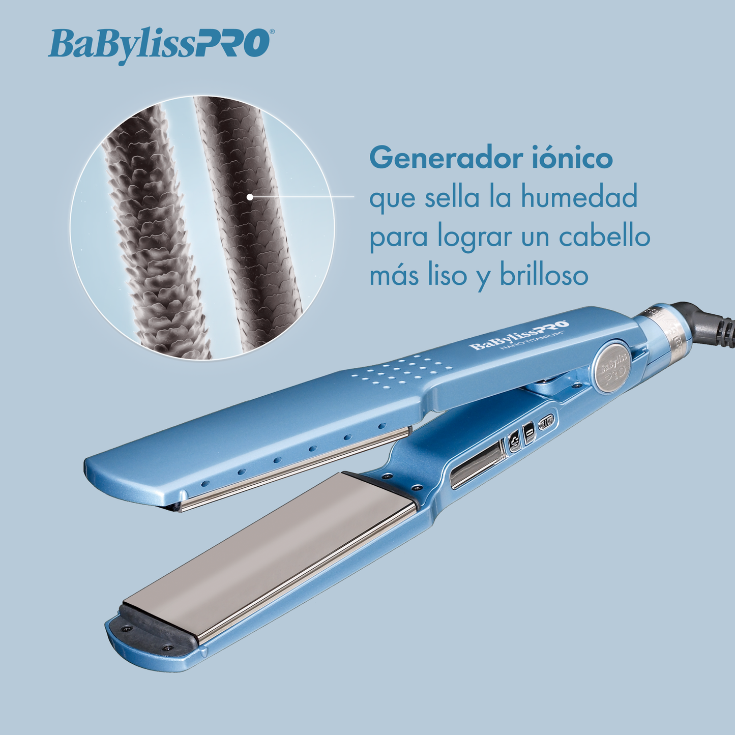 Plancha alisadora iónica de 1¾ in BaBylissPRO® Nano Titanium™