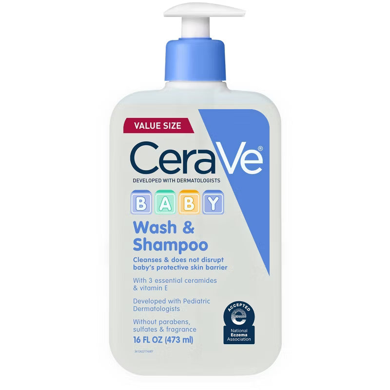 Gel de baño y champú suave para bebés CeraVe