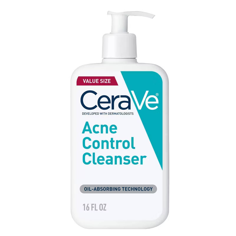 Limpiador facial CeraVe para el acné con 2 % de ácido salicílico y arcilla purificante para piel grasa