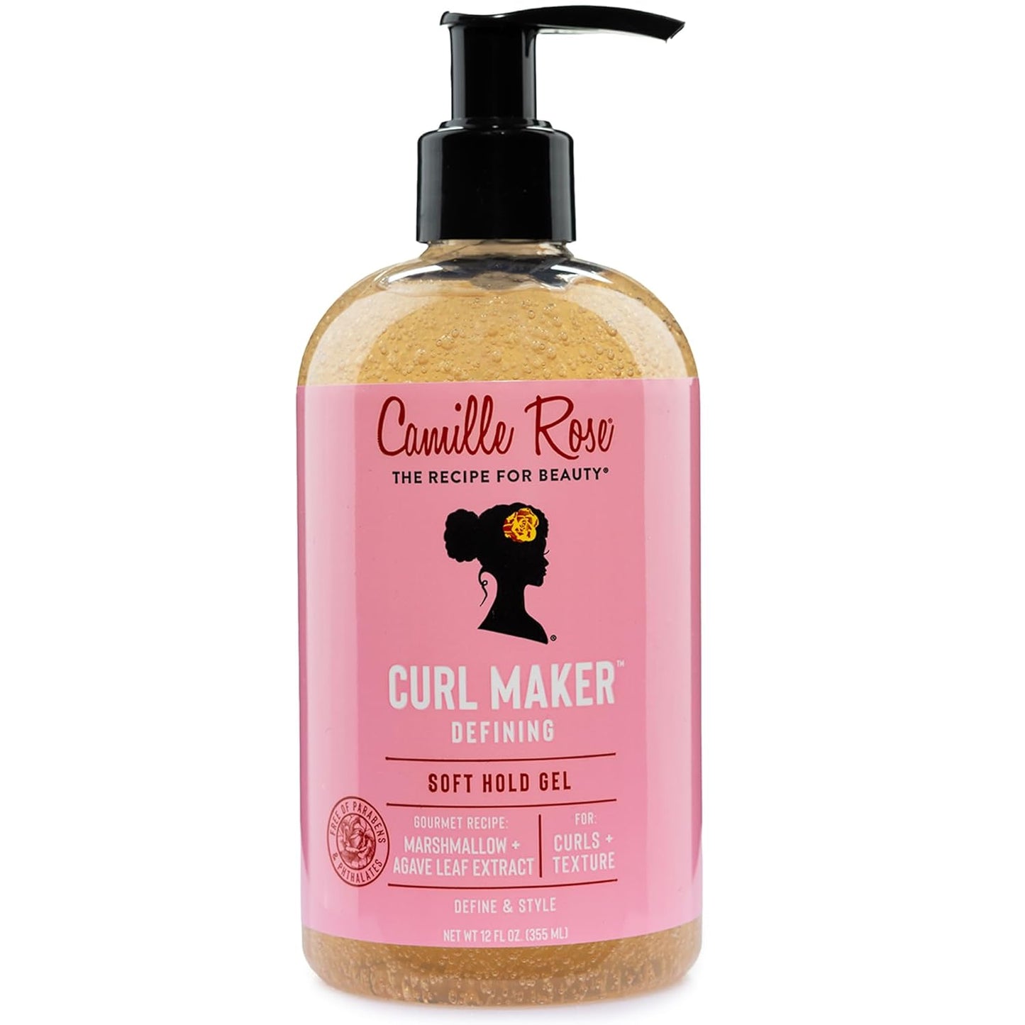Camille Rose Curl Maker, Gel suavizante y nutritivo para cabello rizado