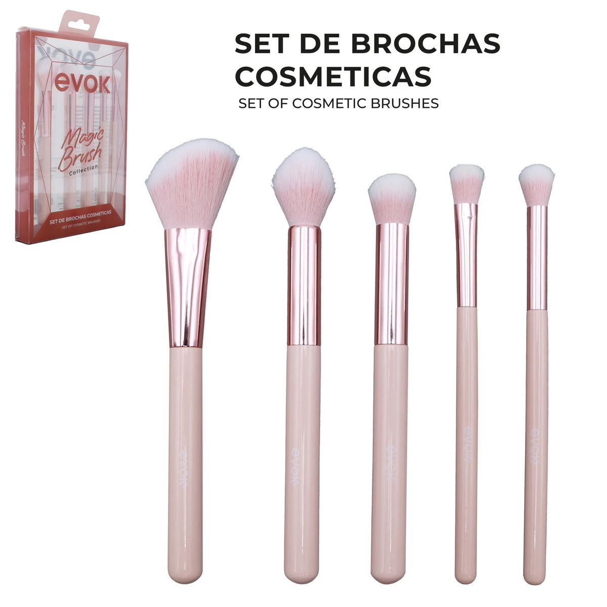 Set De Brochas Evok Magic Brush Collection 5 Piezas